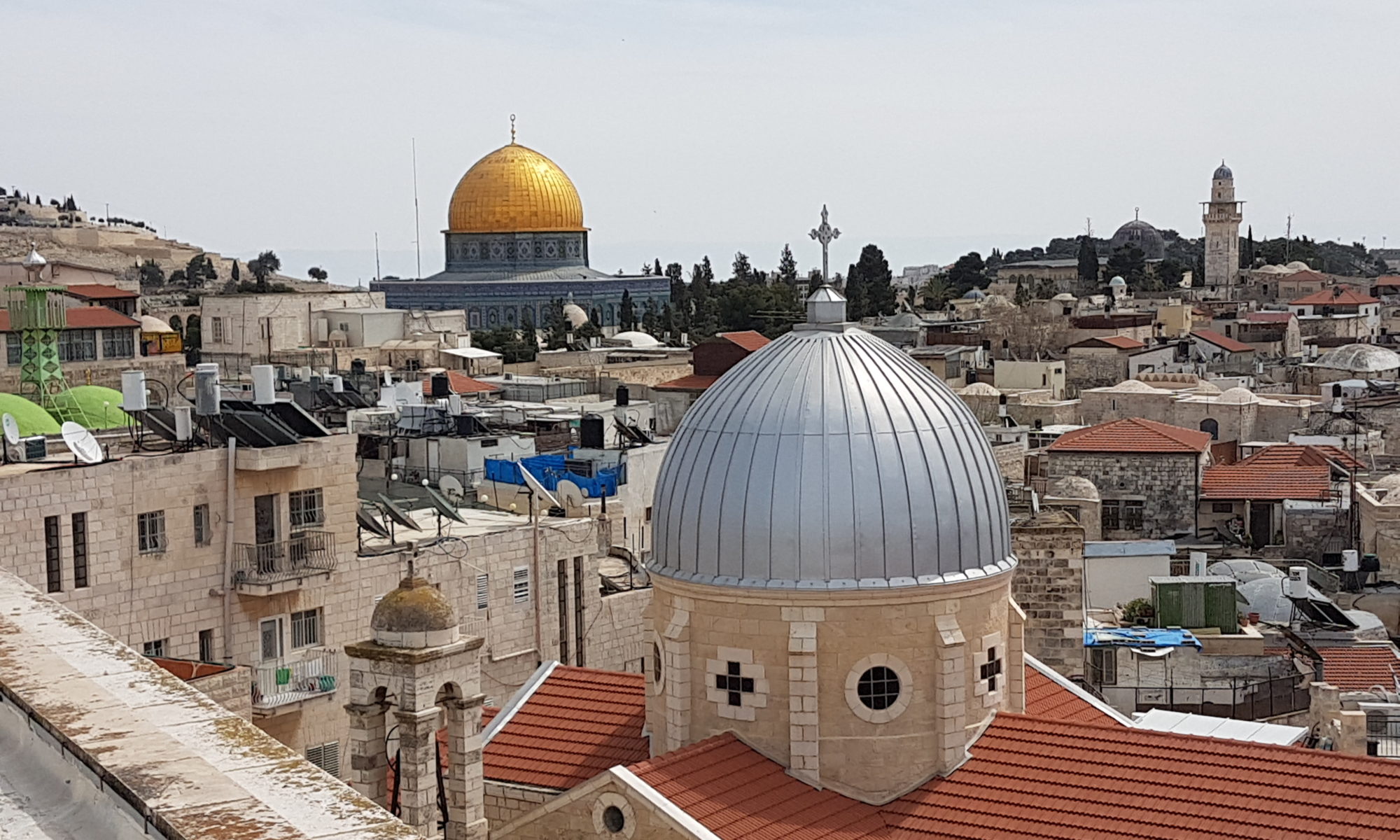 Israel 2018 Blick über Jerusalem im Hintergrund der Felsendom